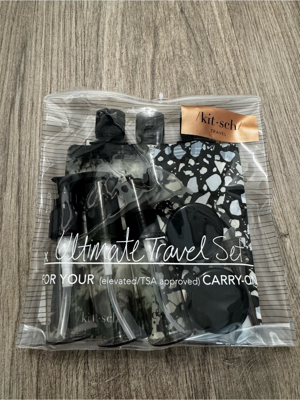 Kitsch packing Travel Set New in Packaging Carry On Size Approved- empty bottles